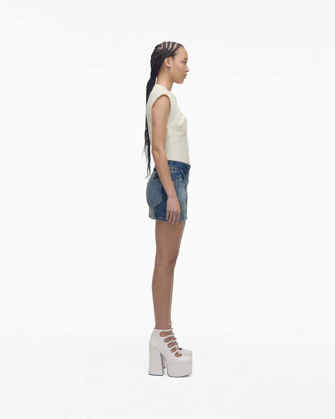 Marc Jacobs Quality - The Patent Leather Kiki Ankle Boot White