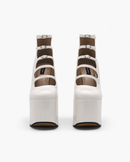Marc Jacobs Quality - The Patent Leather Kiki Ankle Boot White