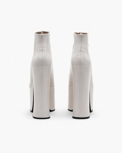 Marc Jacobs Quality - The Patent Leather Kiki Ankle Boot White