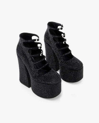 Marc Jacobs Trending - The Rhinestone Kiki Ankle Boot Black/Black