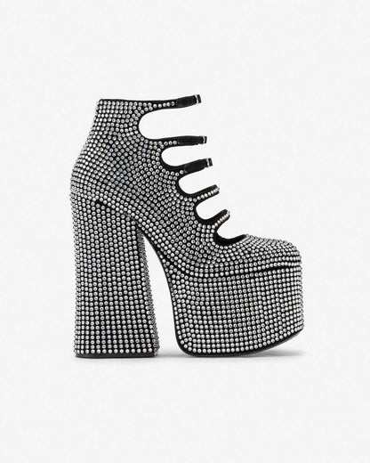 Marc Jacobs Best Seller - The Rhinestone Kiki Ankle Boot Black/Crystal