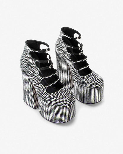 Marc Jacobs Best Seller - The Rhinestone Kiki Ankle Boot Black/Crystal