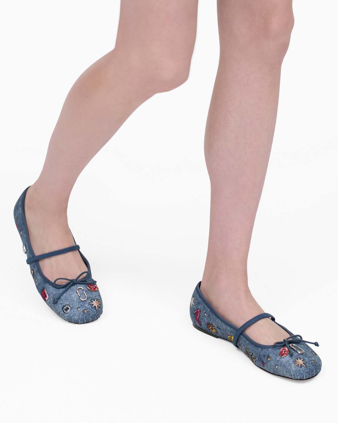 Marc Jacobs Sale - The Trinket Charm Sabrina Ballerina Medium Wash Multi