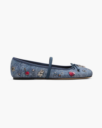 Marc Jacobs Sale - The Trinket Charm Sabrina Ballerina Medium Wash Multi