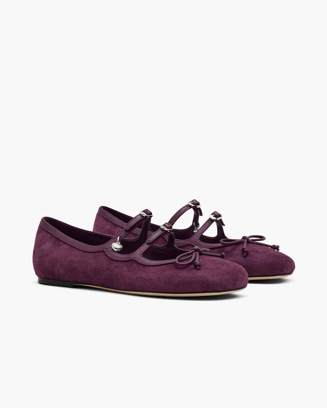 Marc Jacobs Popular - The Suede Kiki Ballerina Dark Plum