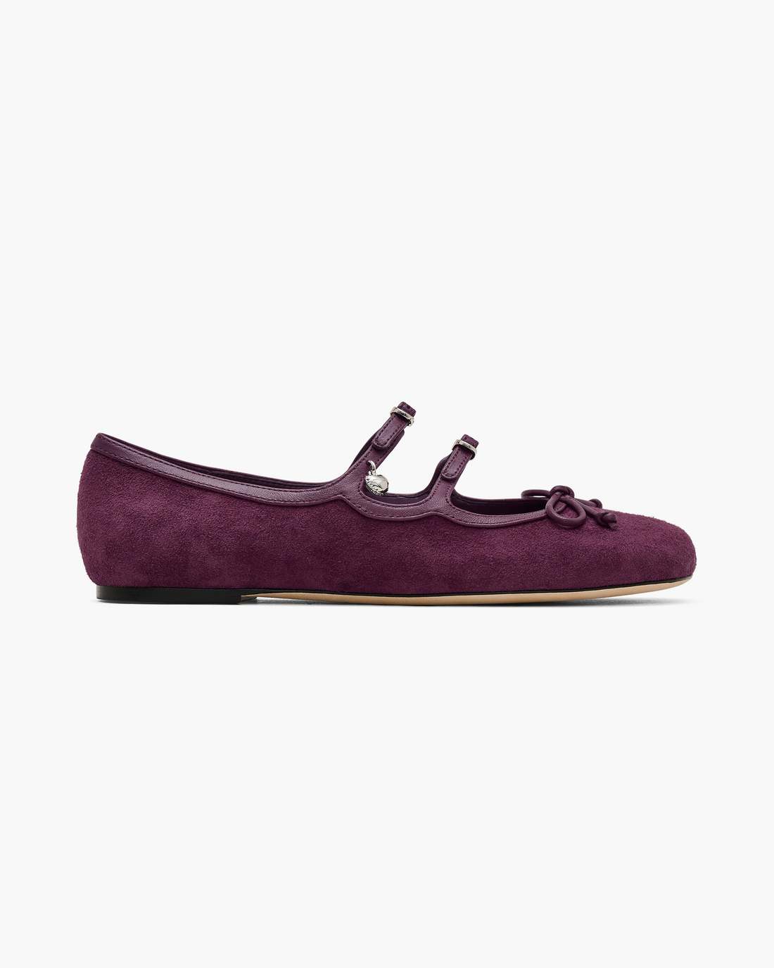 Marc Jacobs Popular - The Suede Kiki Ballerina Dark Plum