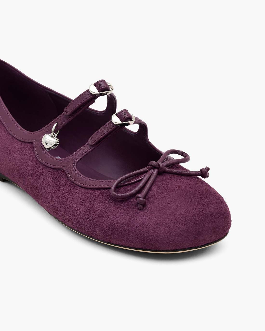 Marc Jacobs Popular - The Suede Kiki Ballerina Dark Plum