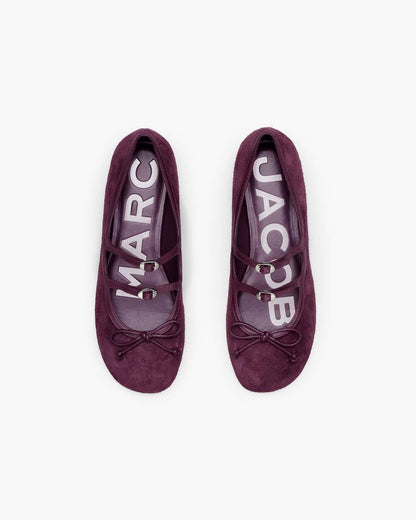 Marc Jacobs Popular - The Suede Kiki Ballerina Dark Plum