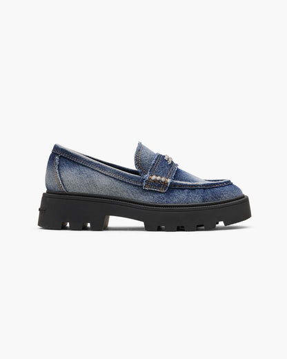Marc Jacobs Everyday - The Faded Denim Frankie Loafer Faded Vintage Indigo