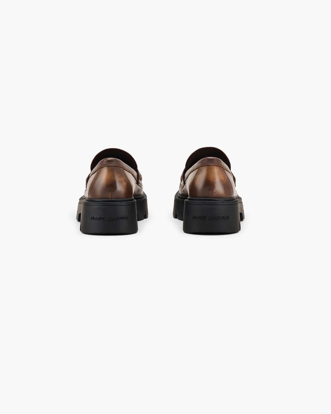 Marc Jacobs Smart Buy - The Distressed Leather Frankie Loafer Ebony