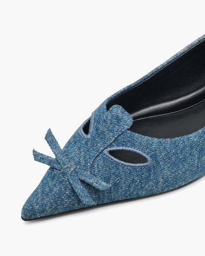 Marc Jacobs Quality - The Denim Kat Ballerina Vintage Indigo