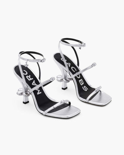 Marc Jacobs Best Price - The Metallic Leather Daisy Heel Silver