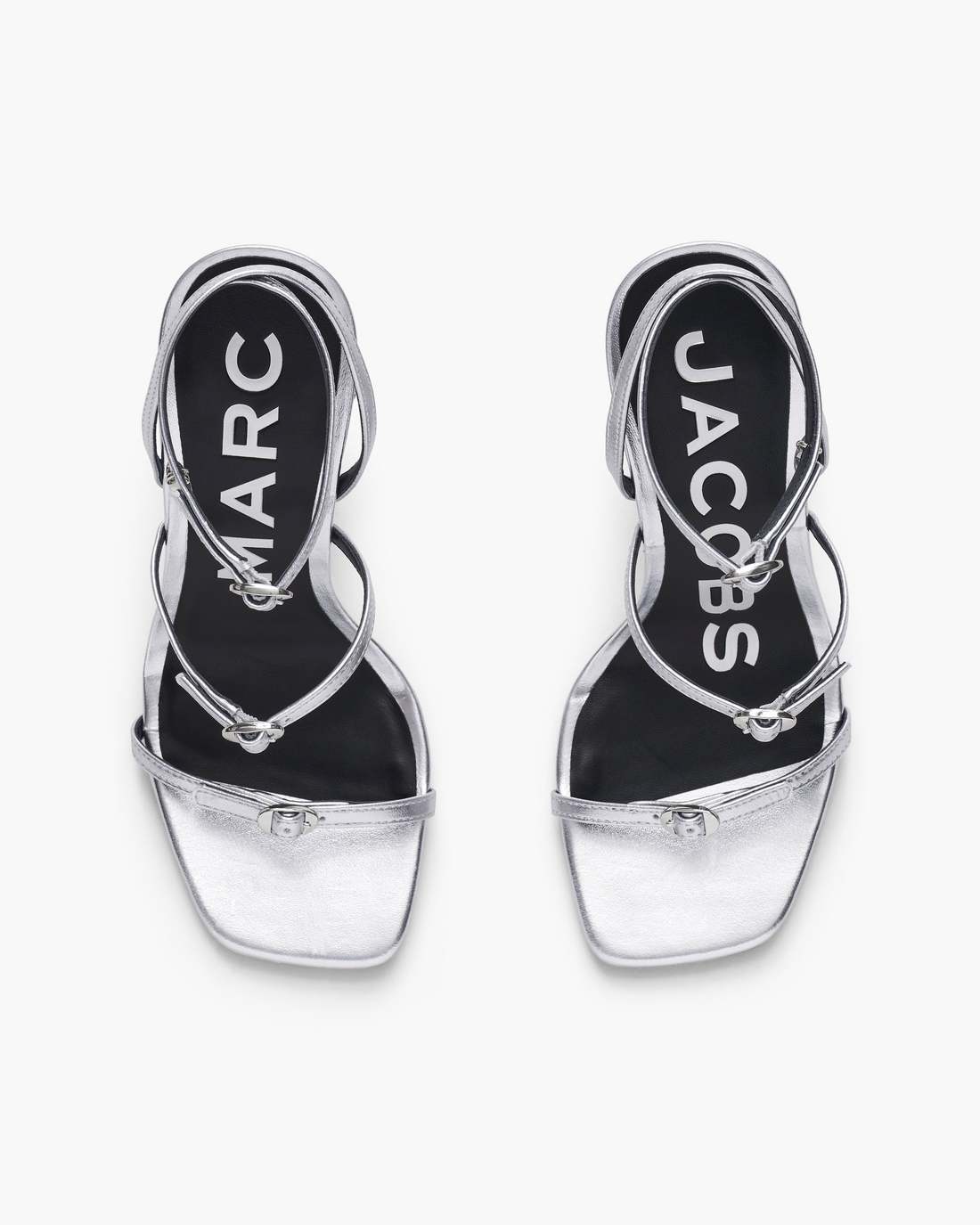 Marc Jacobs Best Price - The Metallic Leather Daisy Heel Silver