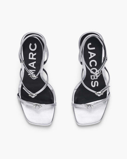 Marc Jacobs Best Price - The Metallic Leather Daisy Heel Silver
