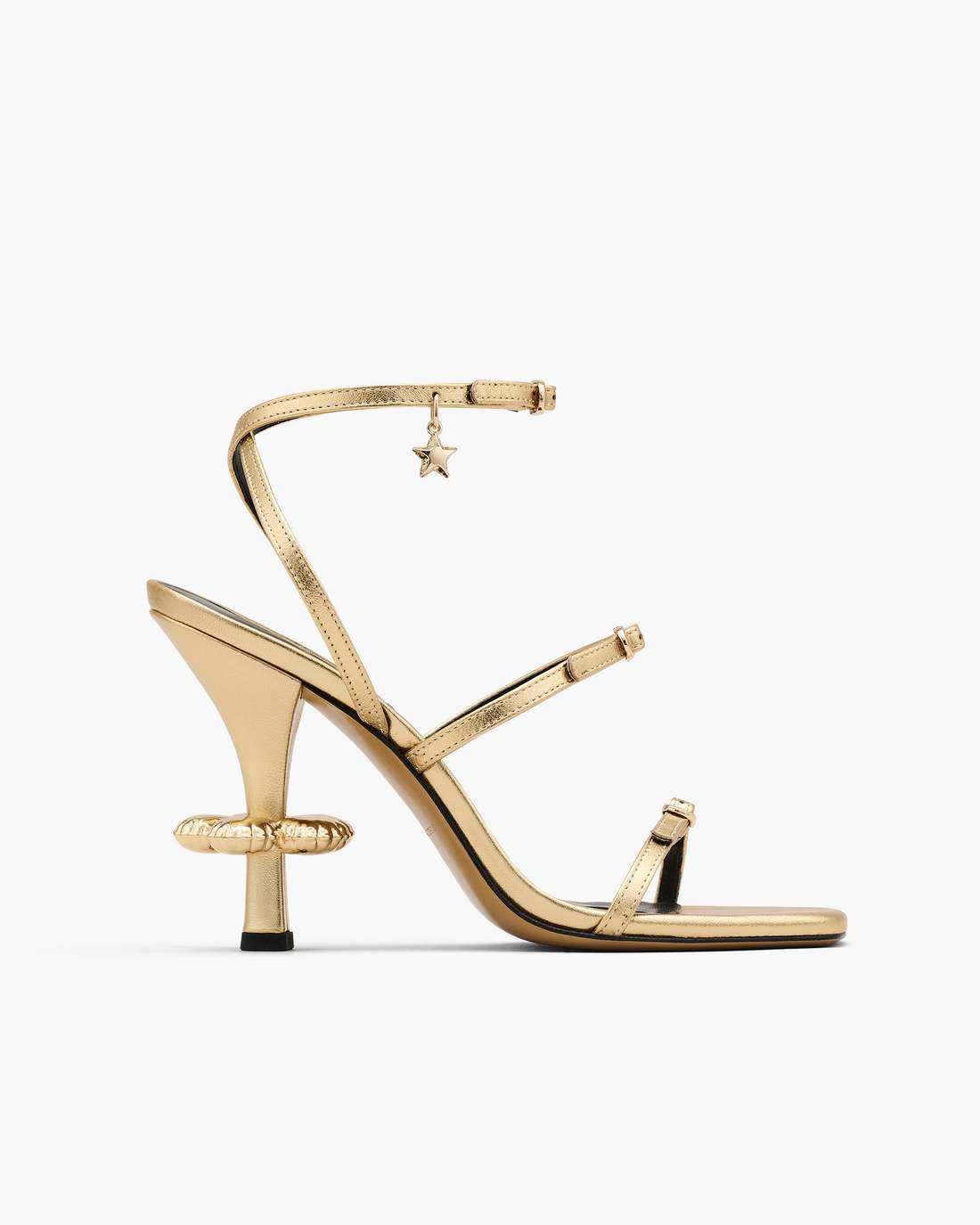 Marc Jacobs Featured - The Metallic Leather Daisy Heel Gold