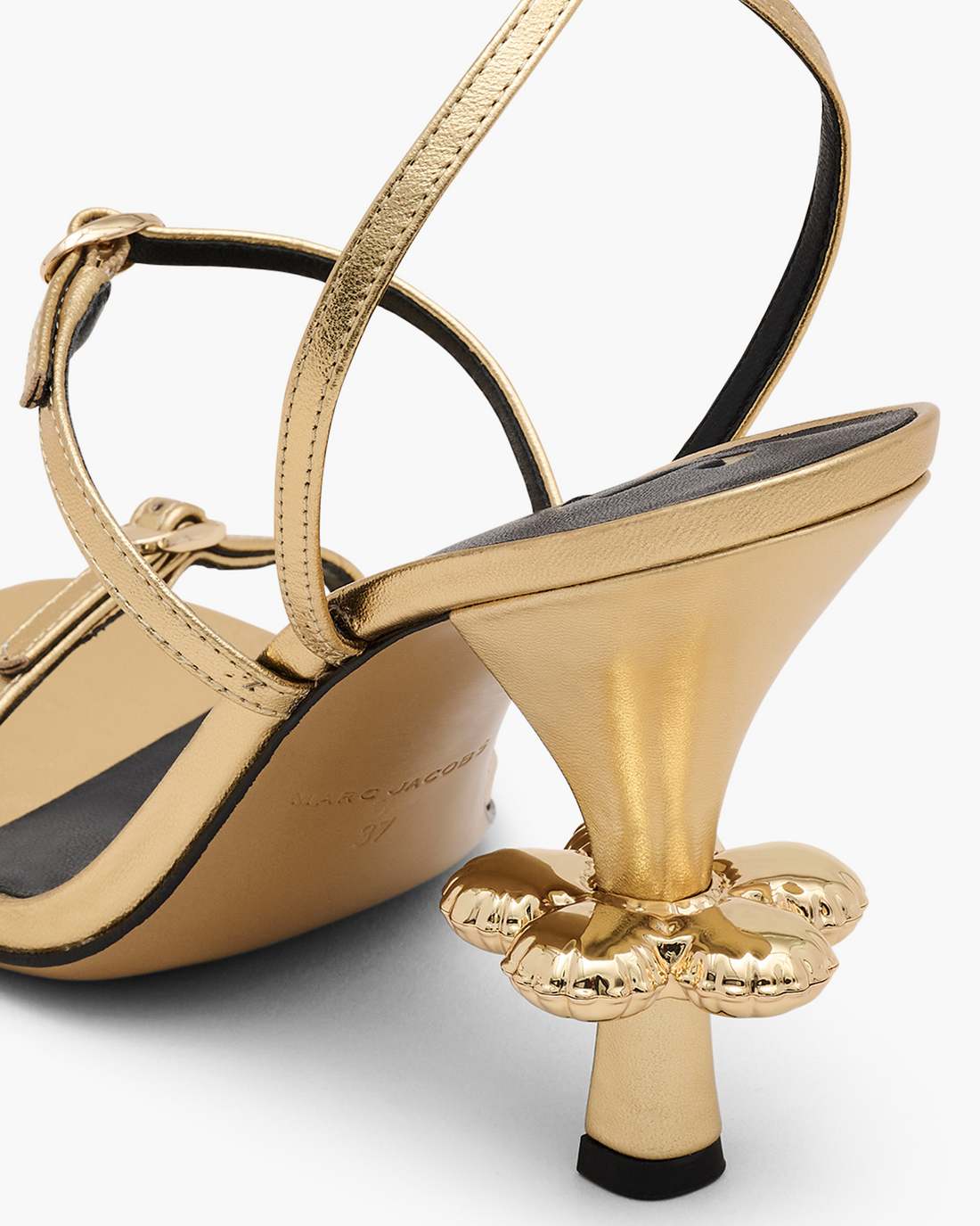 Marc Jacobs Featured - The Metallic Leather Daisy Heel Gold
