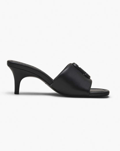 Marc Jacobs Trusted - The Leather J Marc Heeled Sandal Black
