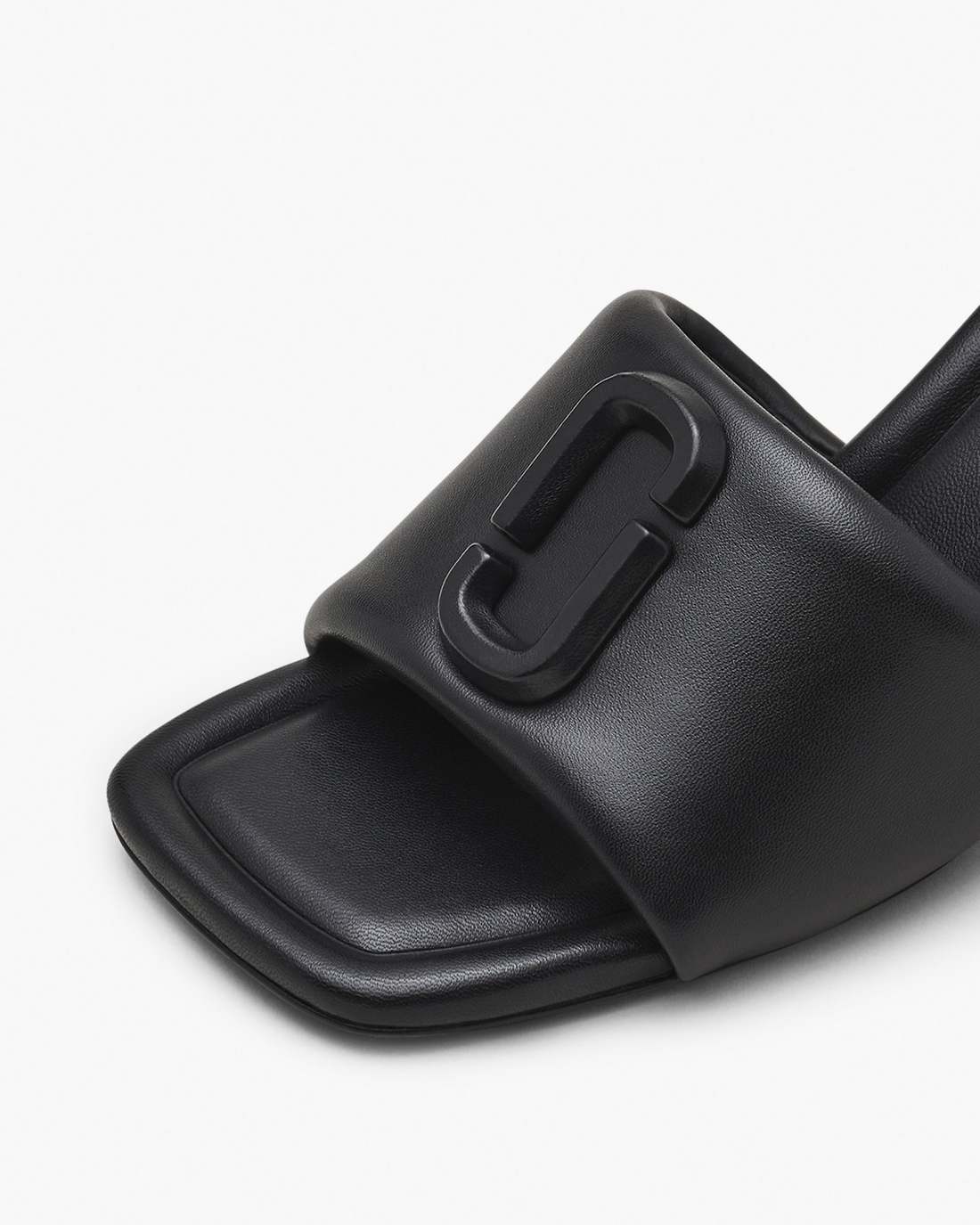 Marc Jacobs Trusted - The Leather J Marc Heeled Sandal Black