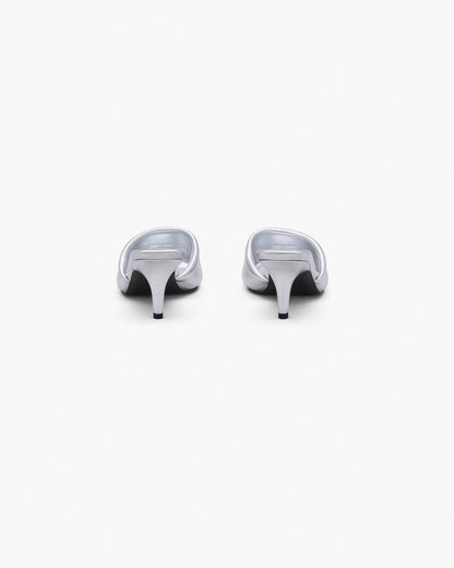 Marc Jacobs Trusted - The Metallic J Marc Heeled Sandal Silver