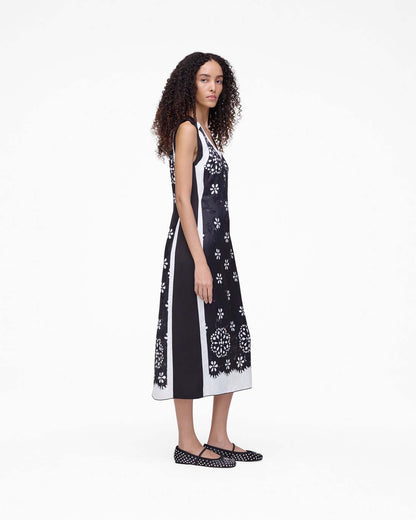 Marc Jacobs Discount - Trompe L'Oeil Eyelet Dress Black/White