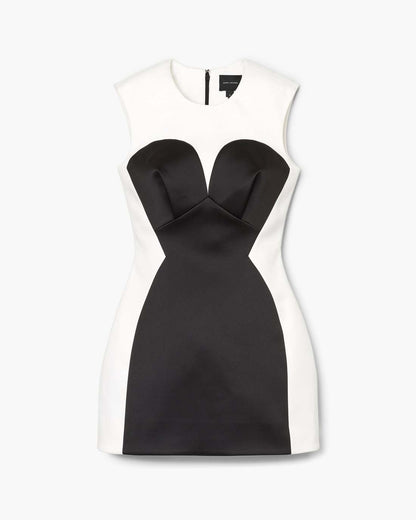 Marc Jacobs Great Value - Seamed Up Satin Dress Black/White