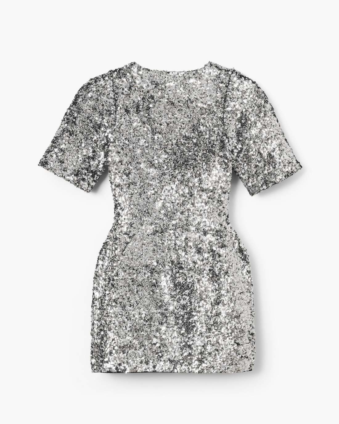 Marc Jacobs Latest - Sequin V-Neck Knit Dress Silver