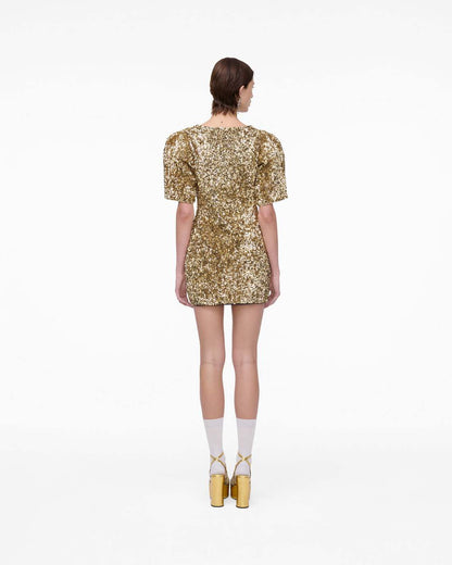 Marc Jacobs Recommended - Sequin V-Neck Knit Dress Gold