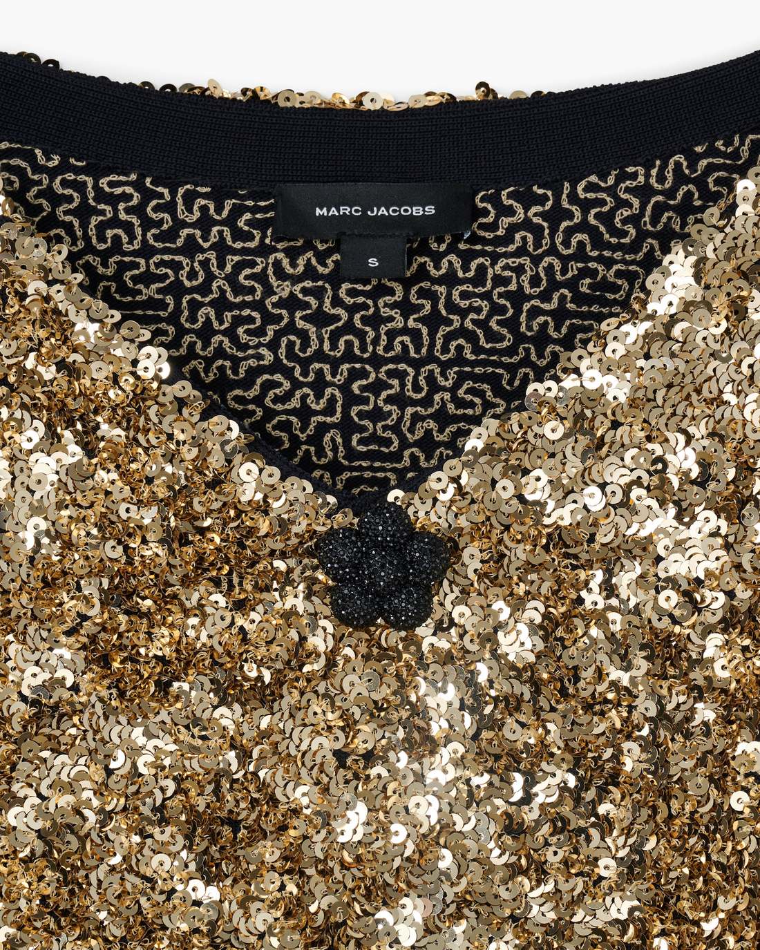 Marc Jacobs Recommended - Sequin V-Neck Knit Dress Gold