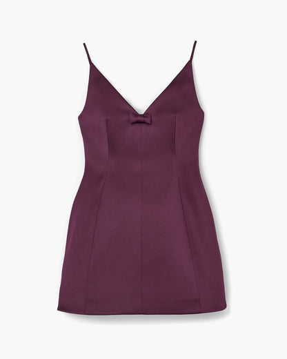 Marc Jacobs Premium - Satin Bow Dress Dark Plum