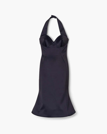 Marc Jacobs Great Value - Sculpted Satin Halter Dress Black