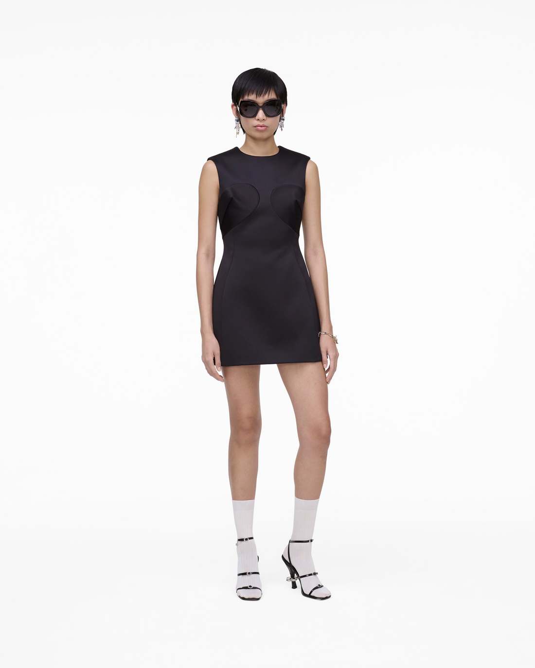 Marc Jacobs Trusted - Seamed Up Satin Dress Black