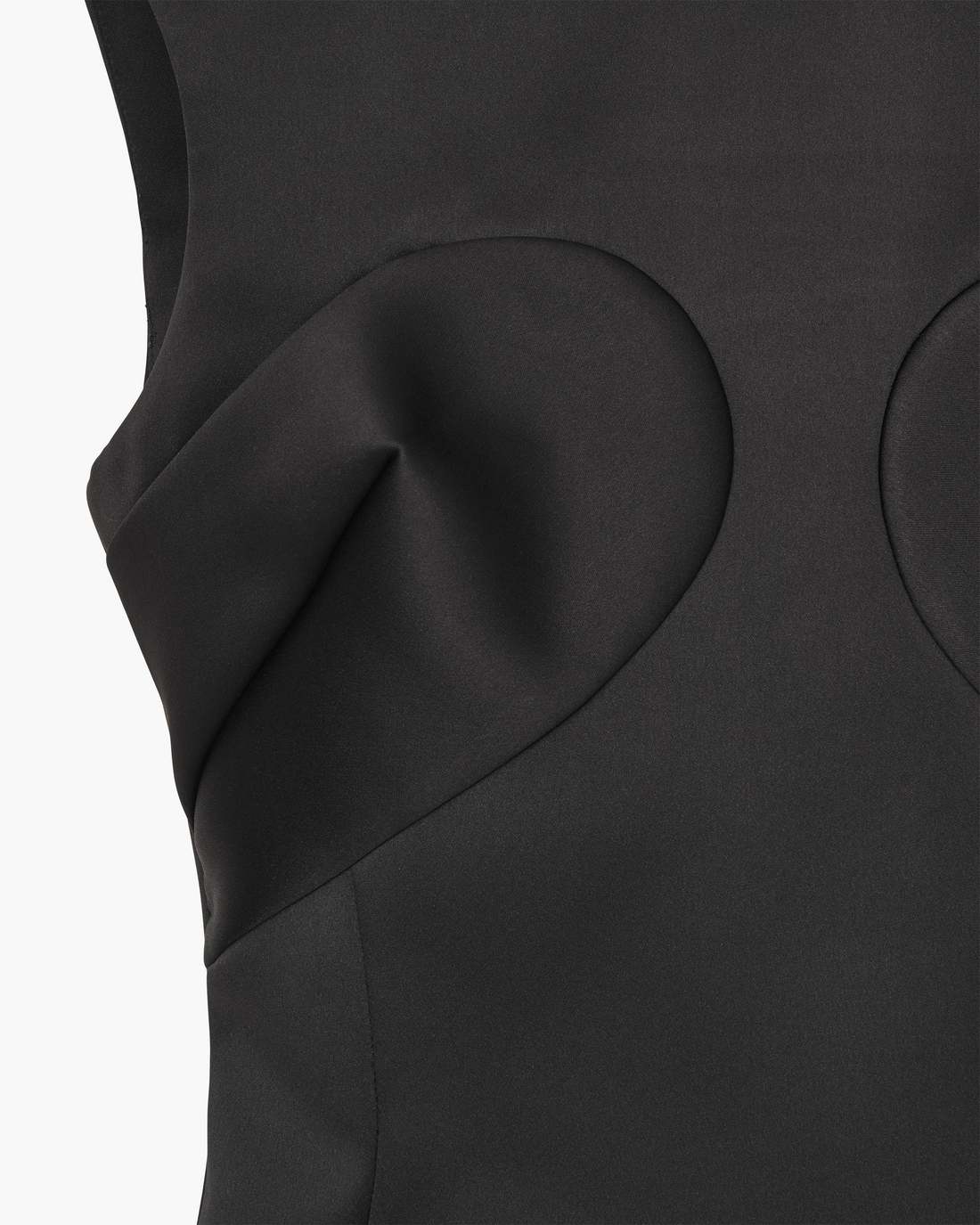 Marc Jacobs Trusted - Seamed Up Satin Dress Black