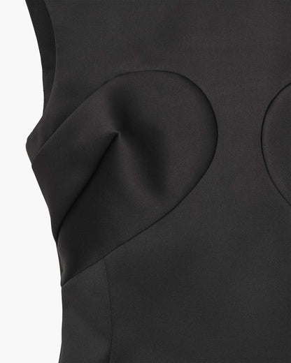 Marc Jacobs Trusted - Seamed Up Satin Dress Black