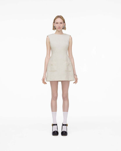 Marc Jacobs Discount - Sculptural Tweed Dress Ivory