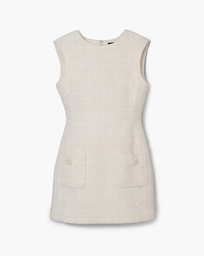 Marc Jacobs Discount - Sculptural Tweed Dress Ivory