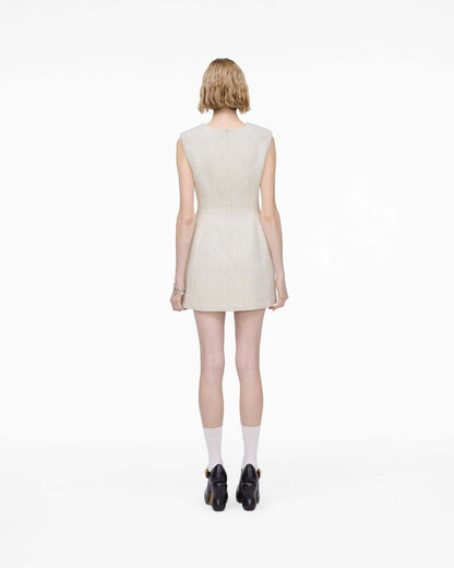 Marc Jacobs Discount - Sculptural Tweed Dress Ivory