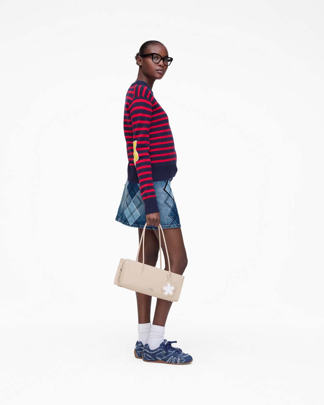Marc Jacobs Exclusive - Joy Striped Crewneck Navy/Red