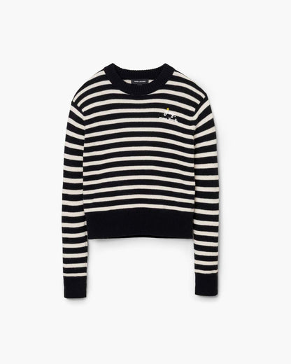 Marc Jacobs Discount - Joy Striped Crewneck Black/White