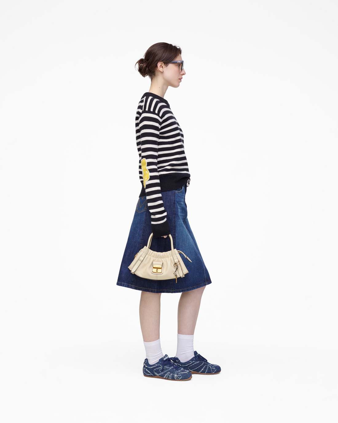Marc Jacobs Discount - Joy Striped Crewneck Black/White