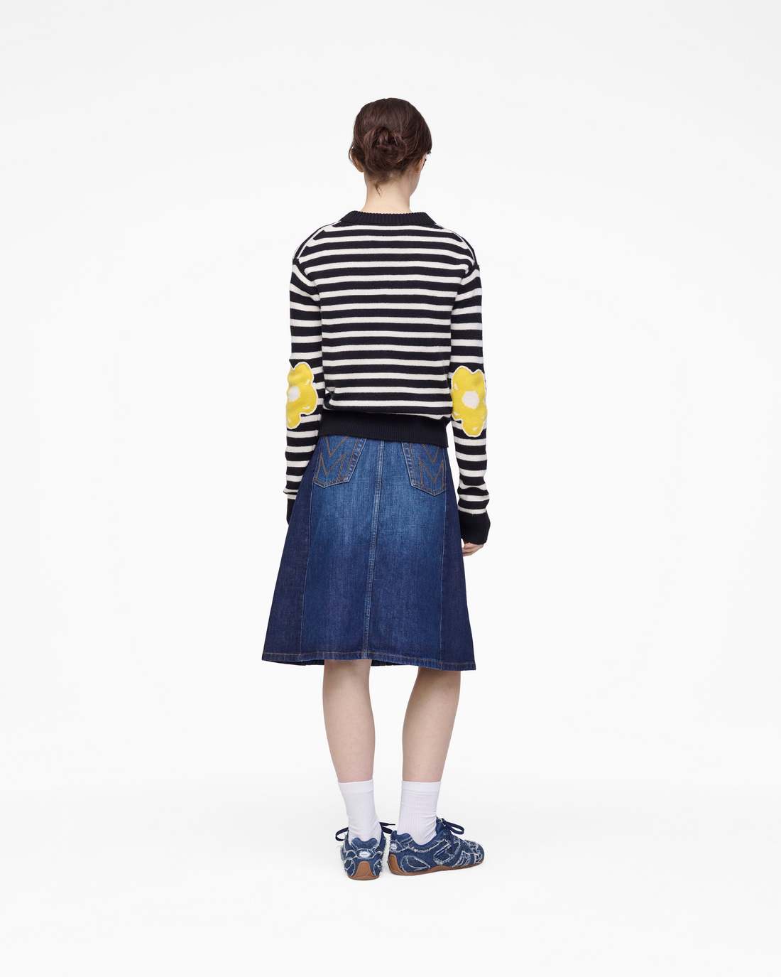 Marc Jacobs Discount - Joy Striped Crewneck Black/White