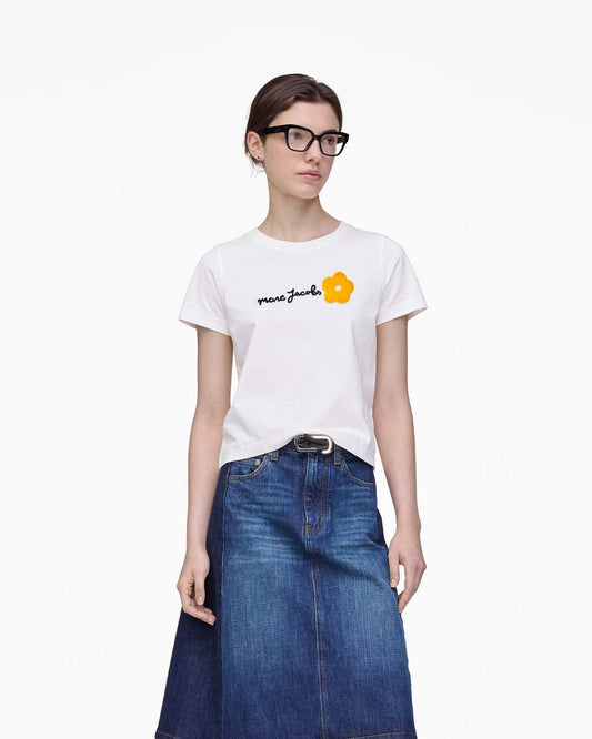 Marc Jacobs Latest - Daisy Logo Slim Tee White
