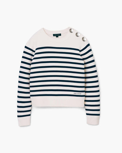 Marc Jacobs Quality - Breton Stripe Crewneck White/Navy