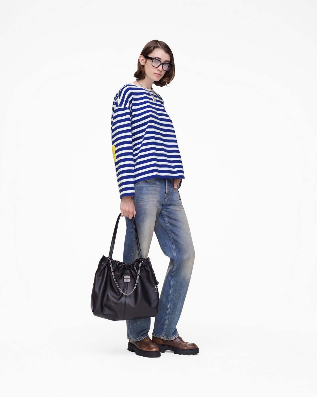 Marc Jacobs Trending - Daisy Striped Longsleeve Pansy/White