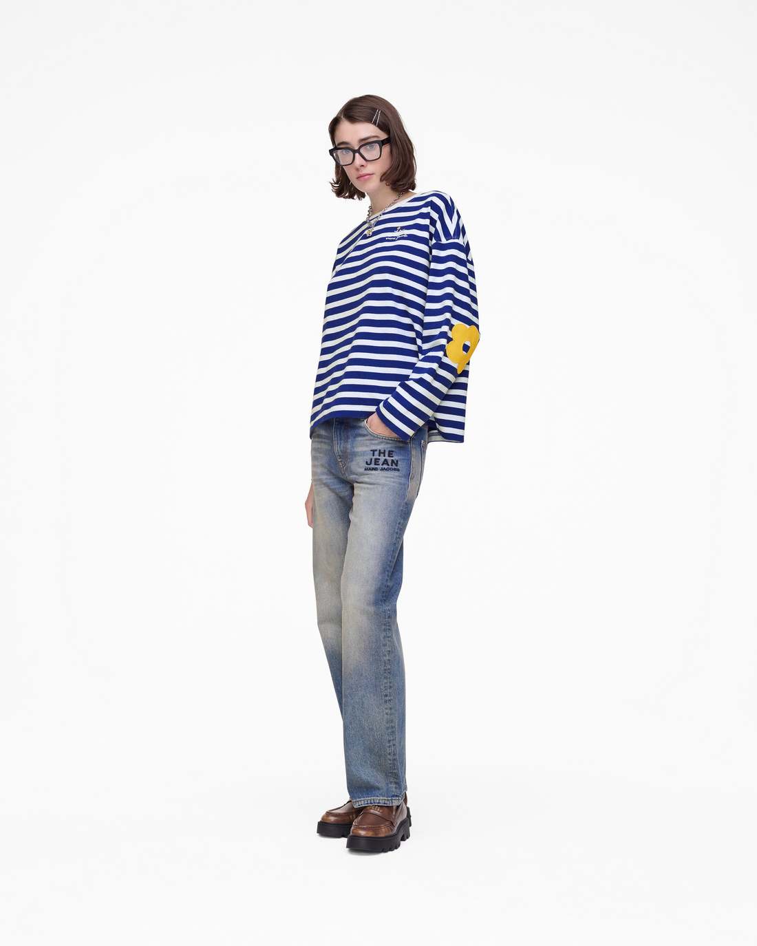 Marc Jacobs Trending - Daisy Striped Longsleeve Pansy/White