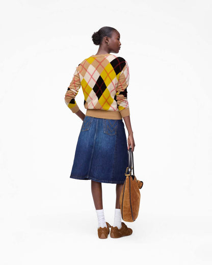 Marc Jacobs Popular - Preppy Daisy Argyle Crewneck Joy Yellow Multi