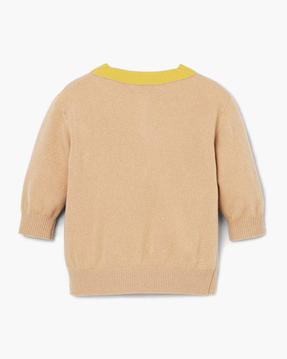 Marc Jacobs Everyday - Trompe L'Oeil Knit Polo Camel