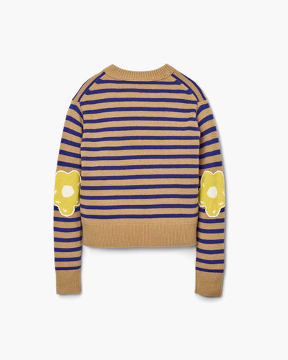 Marc Jacobs Top Pick - Joy Striped Crewneck Camel/Pansy