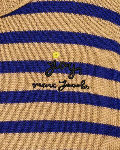 Marc Jacobs Top Pick - Joy Striped Crewneck Camel/Pansy