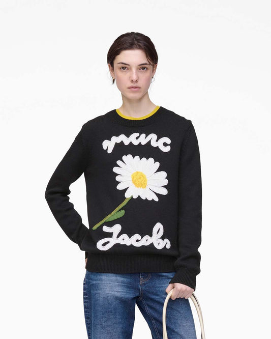 Marc Jacobs Sale - Marc Is Joy Jacquard Crewneck Black