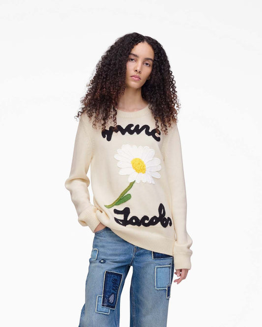 Marc Jacobs Featured - Marc Is Joy Jacquard Crewneck Ivory
